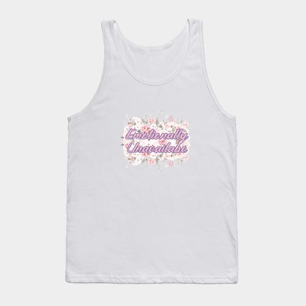 Emotionally Unavailable - A Floral Print Tank Top by annaleebeer